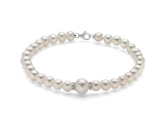 Bracciale Miluna Donna BRACC. PERLE BOULE E FANTASIA in Oro Perla PBR3073V - PBR3073V